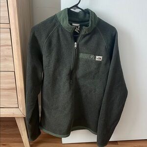 The North Face Olive Green Half-Zip Fleece